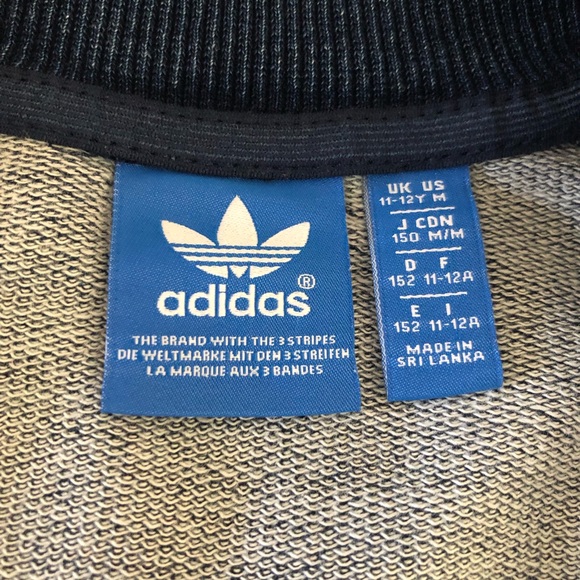 Adidas Zip Up Jacket Sweatshirt Size 11-12 youth - Picture 4 of 10